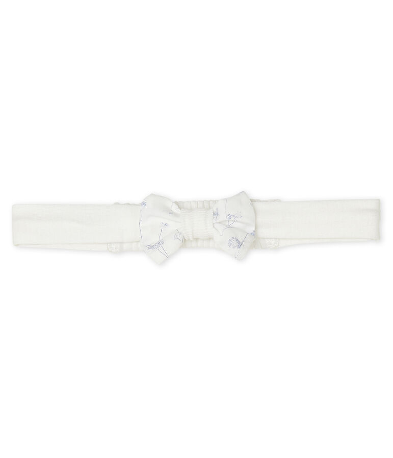 Bandeau b&eacute;b&eacute; fille blanc/multicouleur