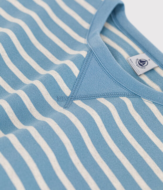 Marinière sweatshirt en coton Femme AZUL/ MONTELIMAR
