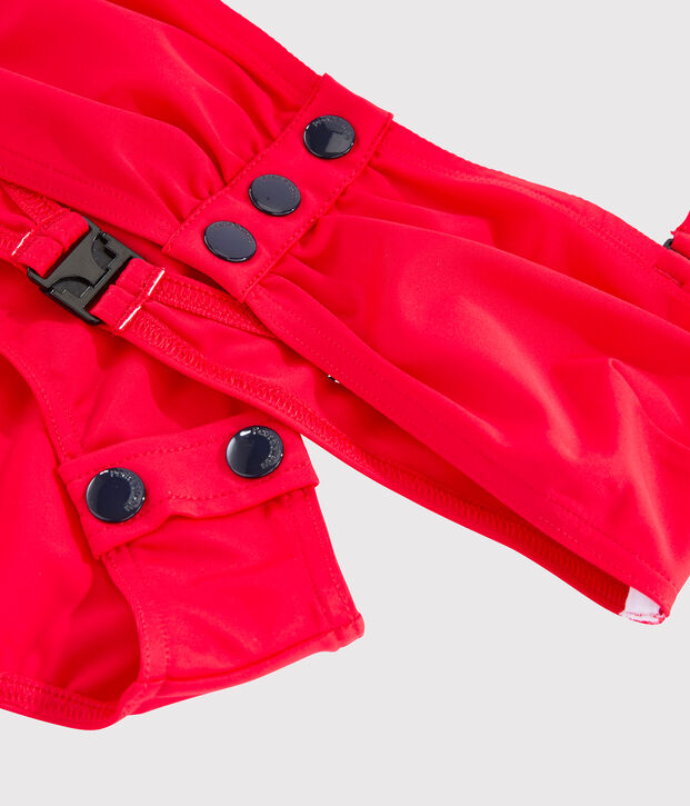 Maillot de bain 2 pi&egrave;ces &eacute;coresponsable femme rouge