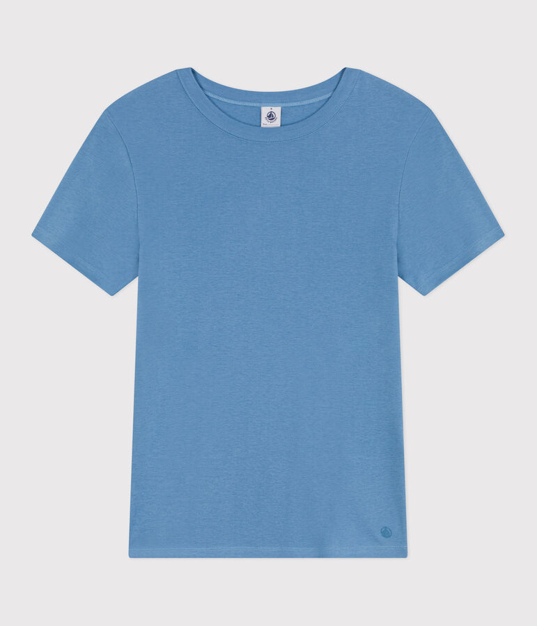 Tee-shirt Femme l'Iconique en coton uni bleu ALASKA