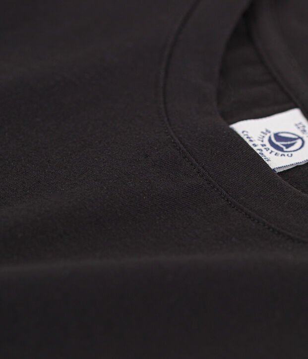 Tee-shirt LE DROIT col rond en coton Femme noir