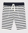 Bermuda en coton enfant garçon blanc MARSHMALLOW/bleu SMOKING