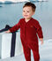 Pyjama bébé en velours uni rouge TERKUIT
