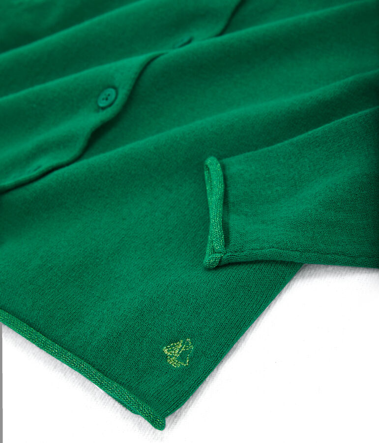 Cardigan tricot enfant fille vert