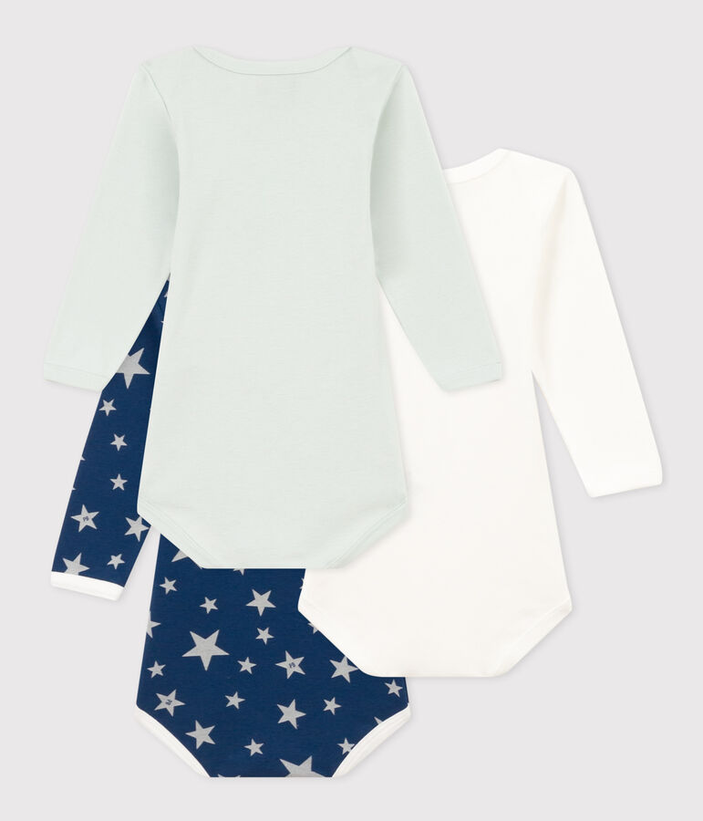 Lot de 3 bodies manches &eacute;toiles phosphorescentes b&eacute;b&eacute; en coton variante 1