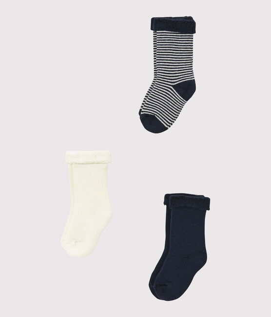 Trio de chaussettes bébé en tricot variante 3