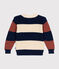 Pull rayé en coton enfant blanc AVALANCHE/ MULTICO