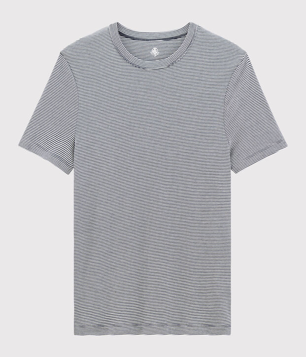 T-shirt manches courtes Homme bleu/blanc