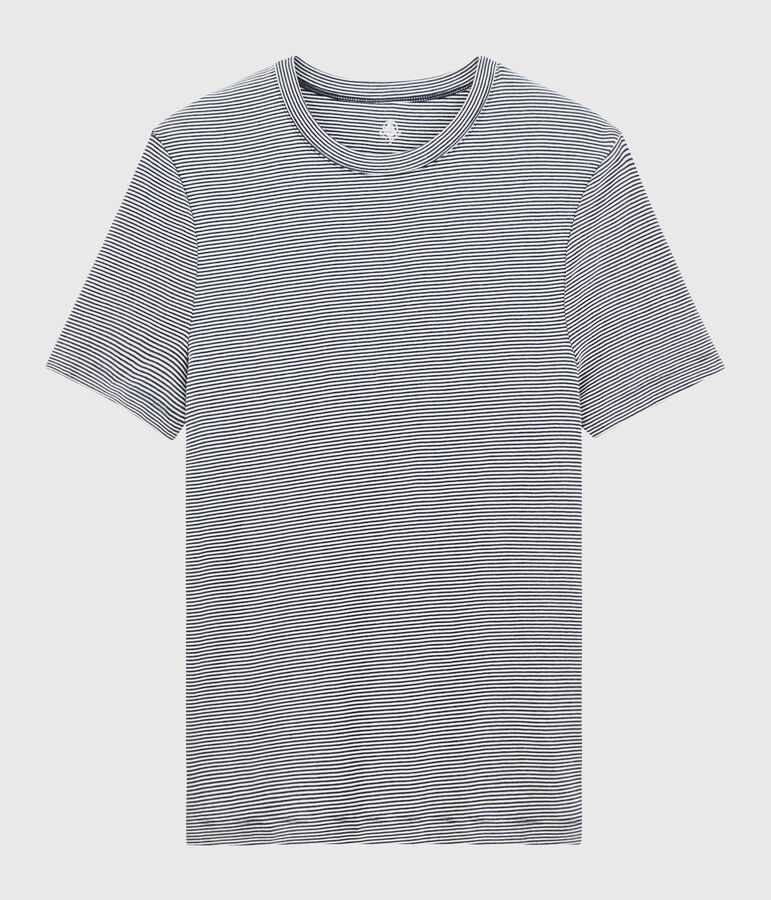 T-shirt manches courtes Homme bleu/blanc