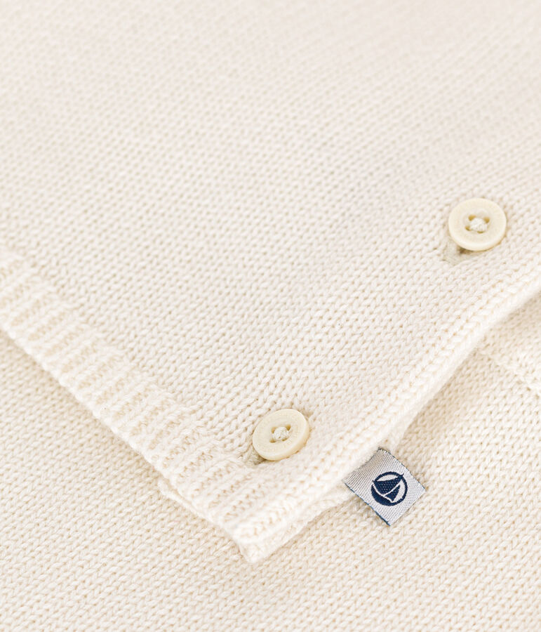 Ensemble en tricot laine et coton motif coeur b&eacute;b&eacute; rouge MARSHMALLOW/blanc CORRIDA