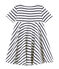 Robe manches courtes enfant fille beige COQUILLE/bleu SMOKING