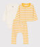Ensemble à rayure marinière en coton bébé jaune AVALANCHE/blanc DAISY