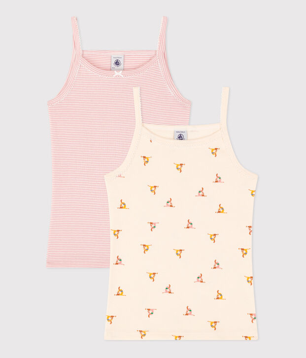 Lot de 2 chemises &agrave; bretelles en coton enfant multicouleur