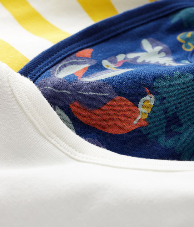 Lot de 3 bavoirs b&eacute;b&eacute; en c&ocirc;te multicouleur