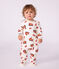 Pyjama b&eacute;b&eacute; en tubique ouverture dos imprim&eacute; pompier blanc/multicouleur