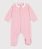 Pyjama b&eacute;b&eacute; en velours avec col, imprim&eacute; &agrave; fleurs rose/multicouleur