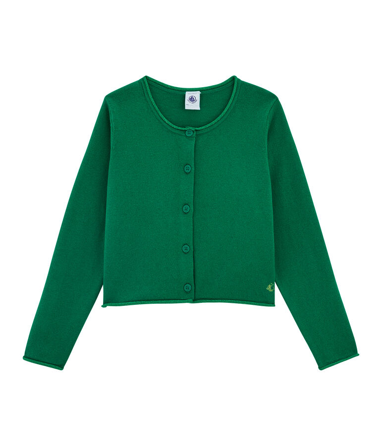 Cardigan tricot enfant fille vert
