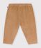 Pantalon b&eacute;b&eacute; en velours uni beige fonc&eacute;