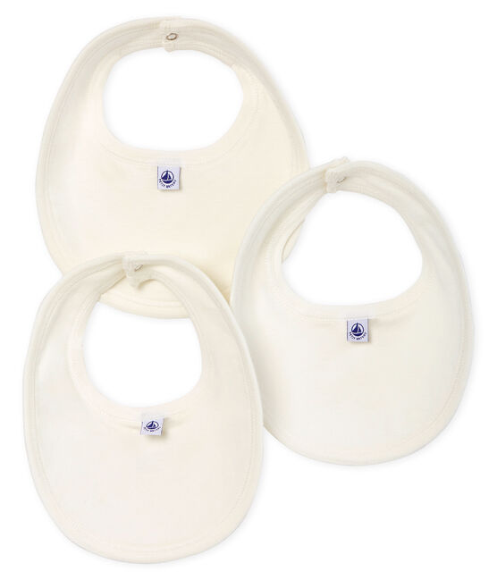 Trio de bavoirs bébé en côte variante 1