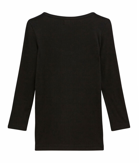 Tee-shirt manches 3/4 femme noir NOIR