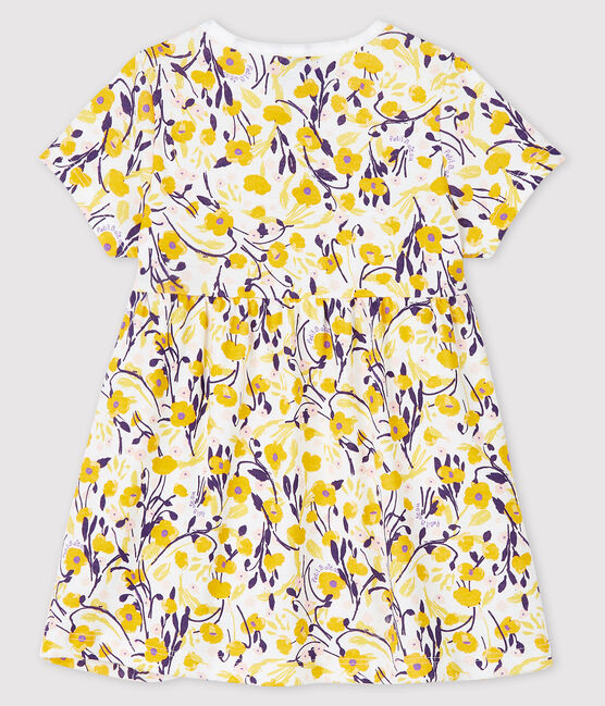 Robe manches courtes bébé fille blanc MARSHMALLOW/blanc MULTICO