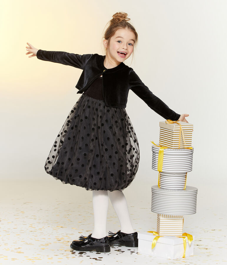 Ensemble robe + bol&eacute;ro enfant fille multicouleur