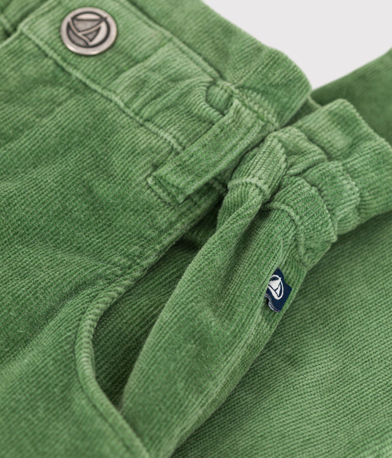 Pantalon en velours enfant fille vert PALMERAIE