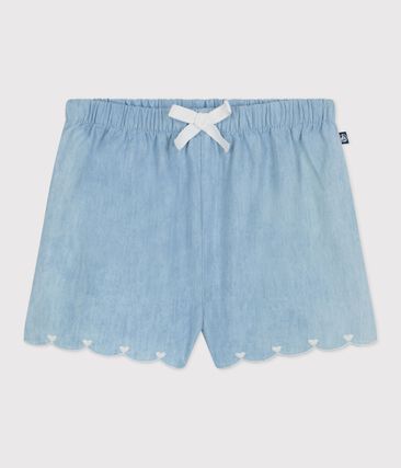 Short bébé en chambray brodé