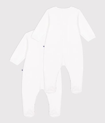 Lot de pyjamas bébé en velours unis (Petit Bateau) - Image 1