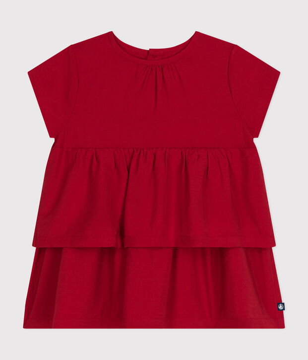 Robe manches courtes b&eacute;b&eacute; rouge