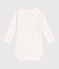 Body croisés manches longues en coton bébé bleu MARSHMALLOW/blanc GOMME