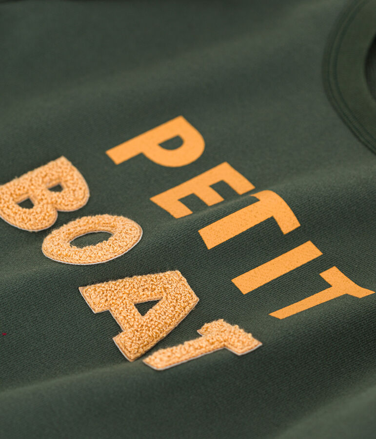 Sweatshirt imprim&eacute; en molleton enfant fille / gar&ccedil;on vert