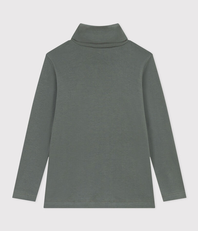 Sous-pull en coton enfant fille / gar&ccedil;on vert THUYA