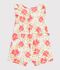 Combinaison courte b&eacute;b&eacute; en coton imprim&eacute;e fleurs blanc/multicouleur
