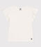 Tee-shirt en coton enfant fille blanc MARSHMALLOW