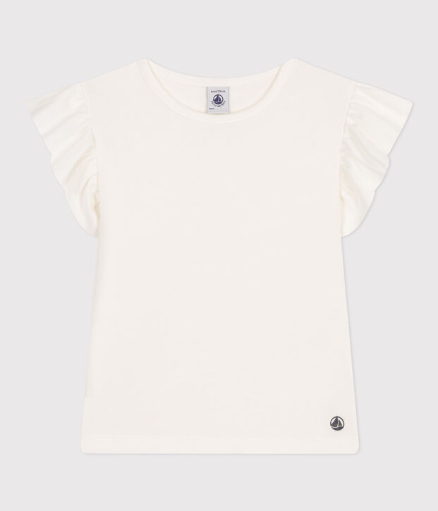 Tee-shirt en coton enfant fille blanc