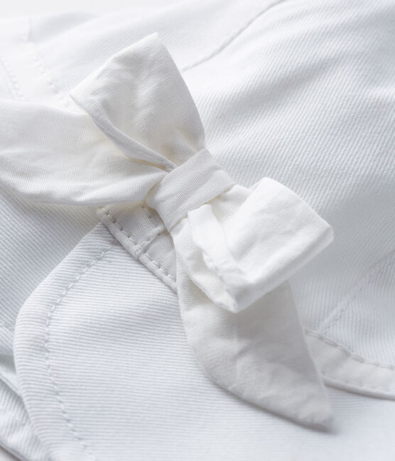 Capeline en twill bébé fille blanc MARSHMALLOW