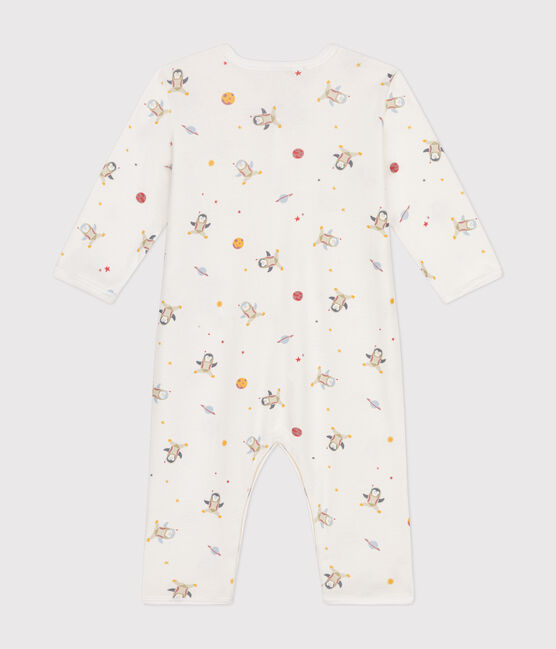 Pyjama sans pieds en coton bébé blanc MARSHMALLOW/blanc MULTICO