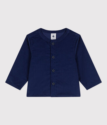 PETIT BATEAU - Chemise manches longues bébé en velours extra fin