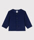 Chemise manches longues bébé en velours extra fin