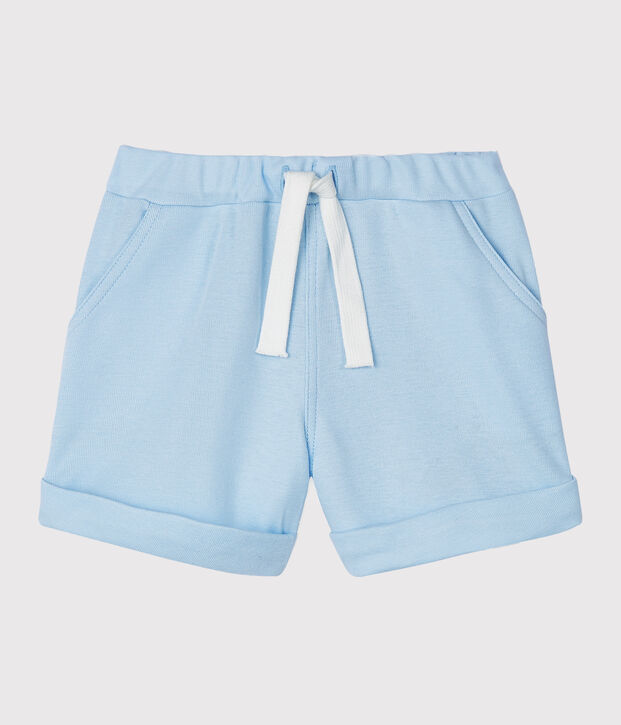 Short b&eacute;b&eacute; fille - gar&ccedil;on en maille bleu clair