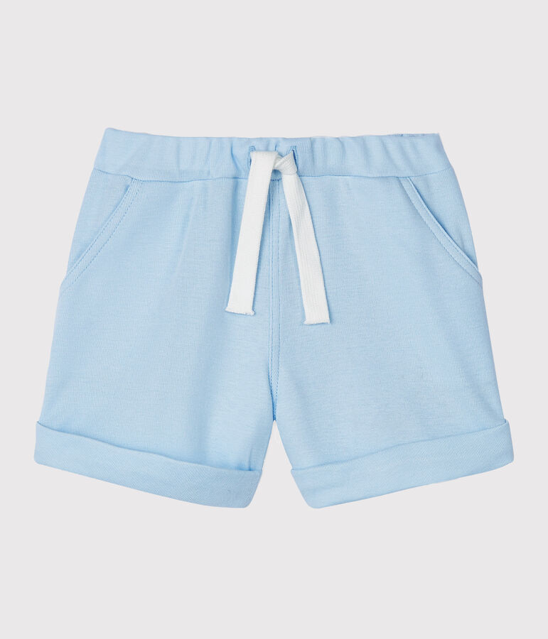 Short b&eacute;b&eacute; fille - gar&ccedil;on en maille bleu FRAICHEUR