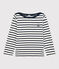 Marinière en coton enfant fille / garçon blanc MARSHMALLOW/bleu SMOKING