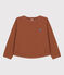 Sweatshirt en tubique matelassé enfant fille / garçon marron CINA