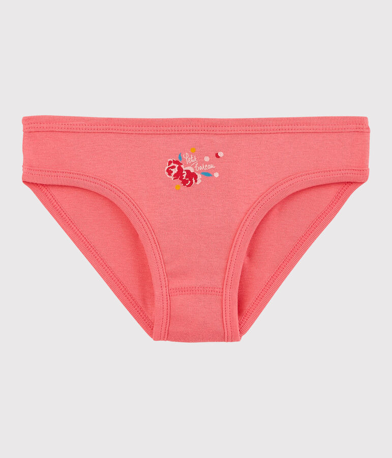Culotte petite fille en coton rose