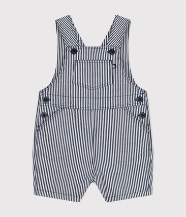 Salopette courte en toile bébé