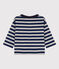 Tee-shirt manches longues bébé en coton bleu MEDIEVAL/ FUMEE