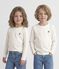 Tee-shirt manches longues en c&ocirc;te enfant fille / gar&ccedil;on blanc