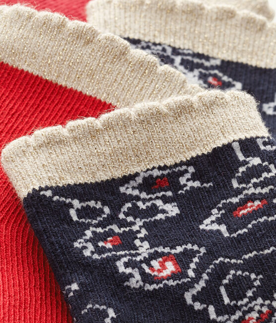 Lot de 2 paires de chaussettes bébé fille blanc LOT