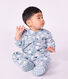 Surpyjama b&eacute;b&eacute; en polaire imprim&eacute; bonhomme de neige